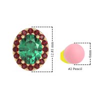 Classic Oval Halo Stud Earrings