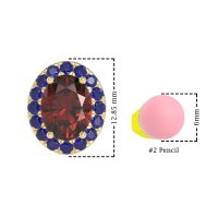 Classic Oval Halo Stud Earrings