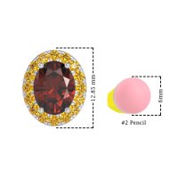 Classic Oval Halo Stud Earrings