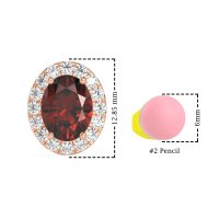 Classic Oval Halo Stud Earrings