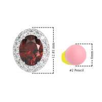 Classic Oval Halo Stud Earrings