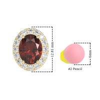 Classic Oval Halo Stud Earrings