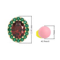 Classic Oval Halo Stud Earrings