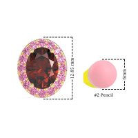 Classic Oval Halo Stud Earrings