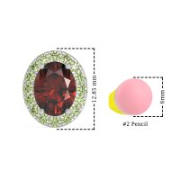 Classic Oval Halo Stud Earrings