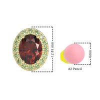 Classic Oval Halo Stud Earrings