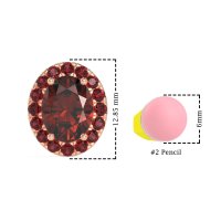 Classic Oval Halo Stud Earrings