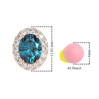 Classic Oval Halo Stud Earrings