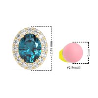 Classic Oval Halo Stud Earrings