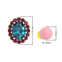 Classic Oval Halo Stud Earrings