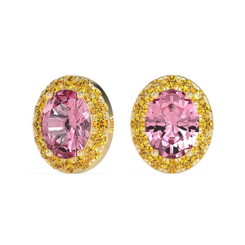 Classic Oval Halo Stud Earrings