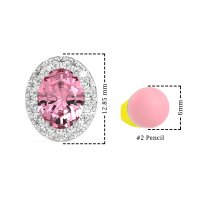 Classic Oval Halo Stud Earrings