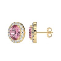 Classic Oval Halo Stud Earrings