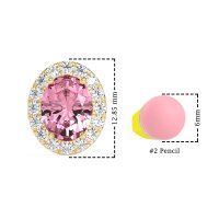 Classic Oval Halo Stud Earrings