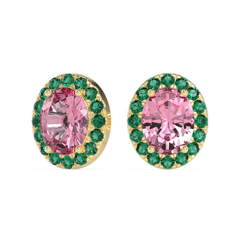 Classic Oval Halo Stud Earrings