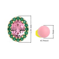 Classic Oval Halo Stud Earrings