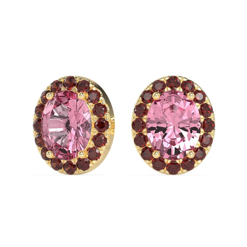 Classic Oval Halo Stud Earrings