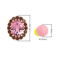 Classic Oval Halo Stud Earrings