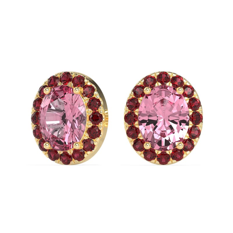 Classic Oval Halo Stud Earrings