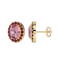 Classic Oval Halo Stud Earrings
