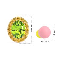 Classic Oval Halo Stud Earrings