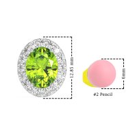 Classic Oval Halo Stud Earrings