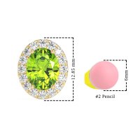 Classic Oval Halo Stud Earrings