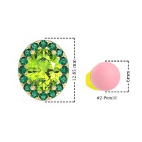 Classic Oval Halo Stud Earrings