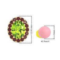 Classic Oval Halo Stud Earrings