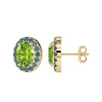 Classic Oval Halo Stud Earrings