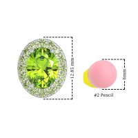 Classic Oval Halo Stud Earrings