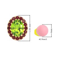 Classic Oval Halo Stud Earrings