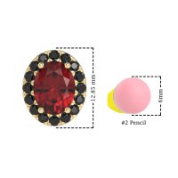 Classic Oval Halo Stud Earrings