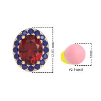 Classic Oval Halo Stud Earrings