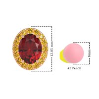 Classic Oval Halo Stud Earrings