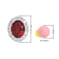 Classic Oval Halo Stud Earrings