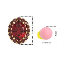 Classic Oval Halo Stud Earrings