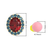 Classic Oval Halo Stud Earrings