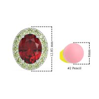 Classic Oval Halo Stud Earrings