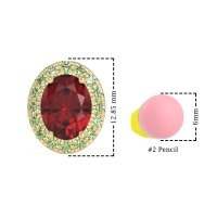 Classic Oval Halo Stud Earrings