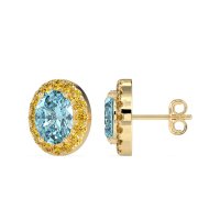 Classic Oval Halo Stud Earrings