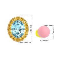 Classic Oval Halo Stud Earrings