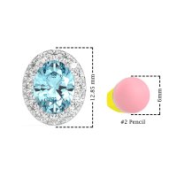 Classic Oval Halo Stud Earrings