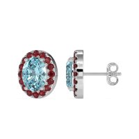 Classic Oval Halo Stud Earrings