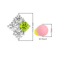 Multi-Size Four Stone Stud Earrings