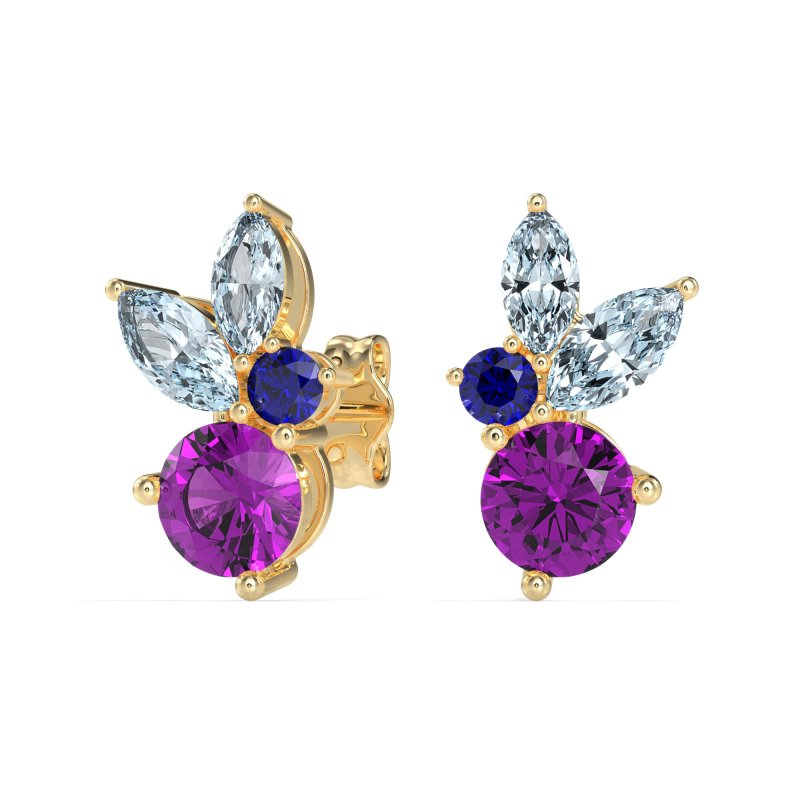 Butterfly Cluster Stud Earrings
