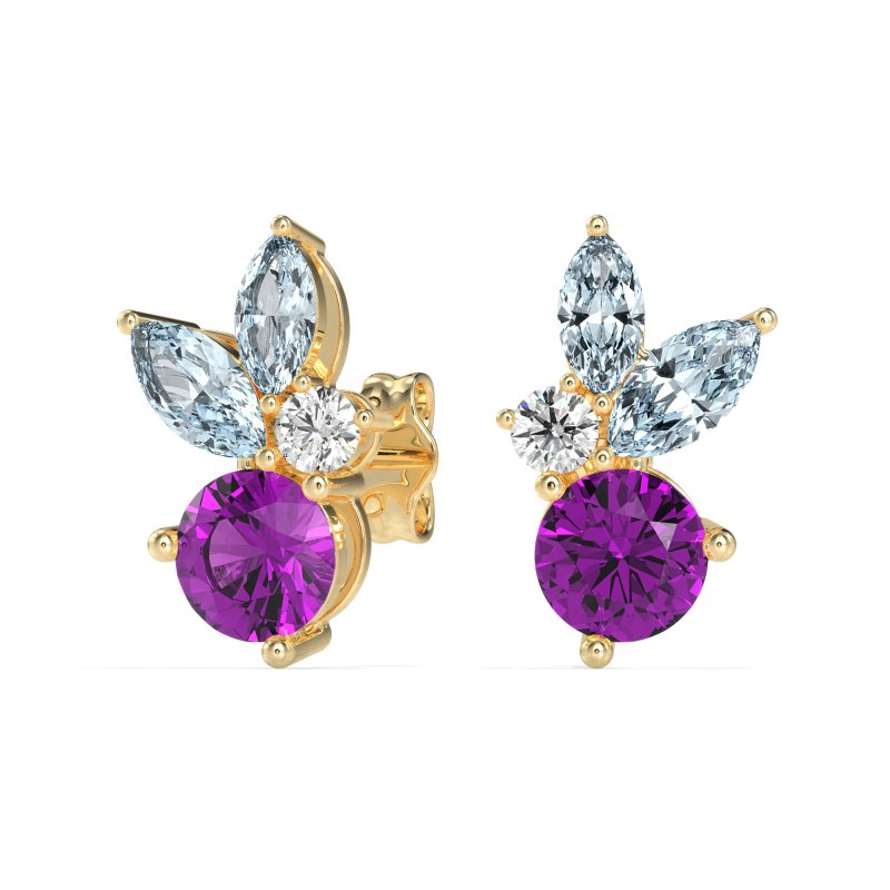 Butterfly Cluster Stud Earrings