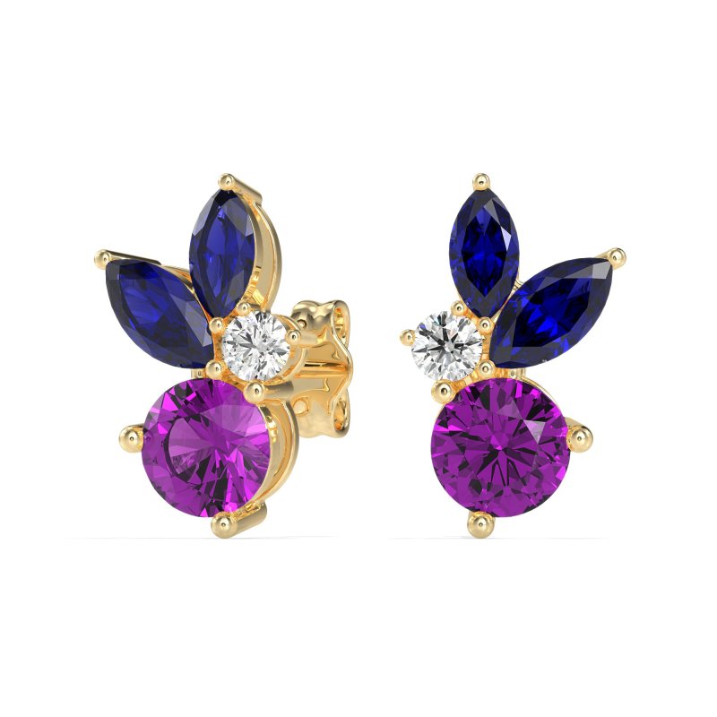 Butterfly Cluster Stud Earrings