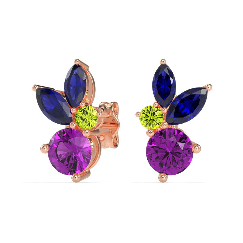 Butterfly Cluster Stud Earrings