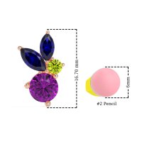 Butterfly Cluster Stud Earrings